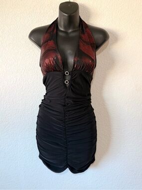 Vampy Y2k Halter Mini Dress ✨